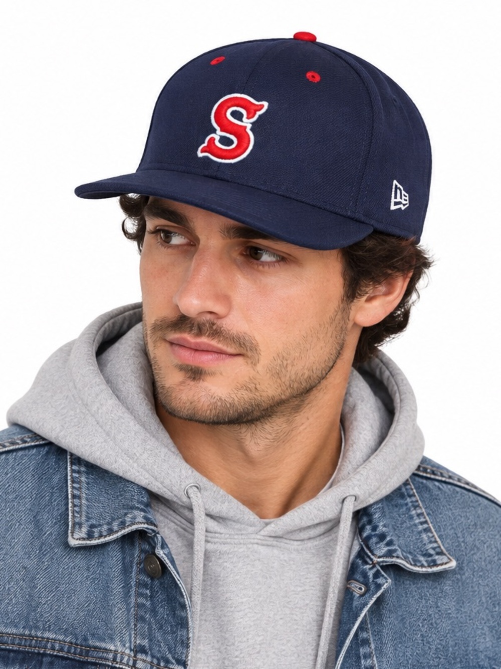 Spokane Indians New Era 59FIFTY Fitted Hat Navy Red MiLB Size 7 3/8